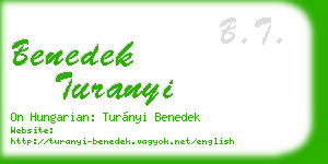 benedek turanyi business card