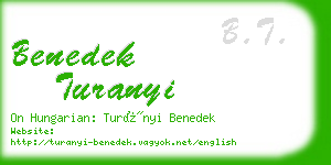 benedek turanyi business card